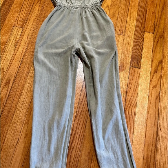 Sincerely Jules Jumpsuit Size XS Tie Waist Cuffed Sleeves Cuffed Straight Leg - Picture 12 of 14